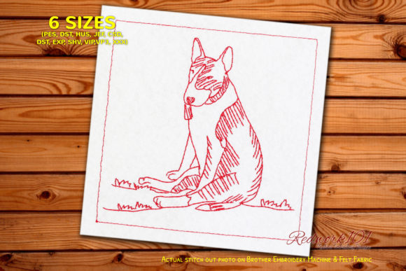Bull Terrier Sitting Alone Design Review