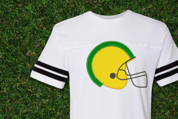 Dual Color Football Helmet Embroidery Review