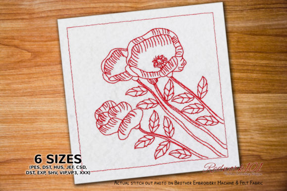 Fresh Poppies Bouquet Embroidery Review