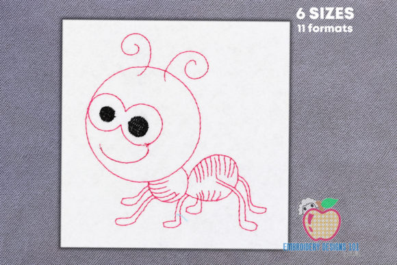 Funny Cartoon Ant Embroidery Review