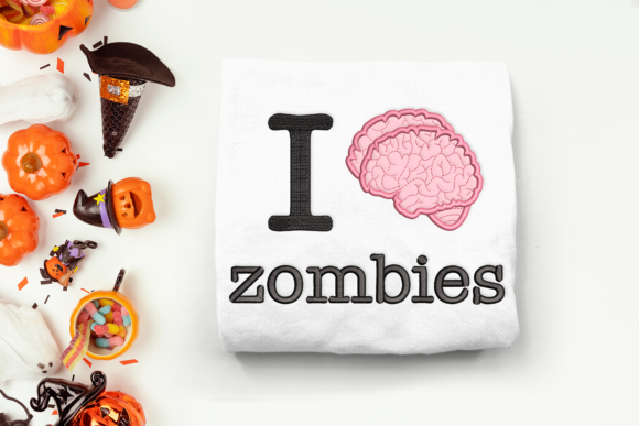 I Brain Zombies Applique Review