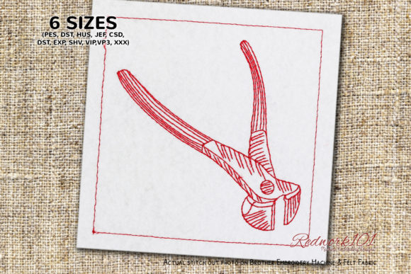 Mechanical Tool Lineart Embroidery Review