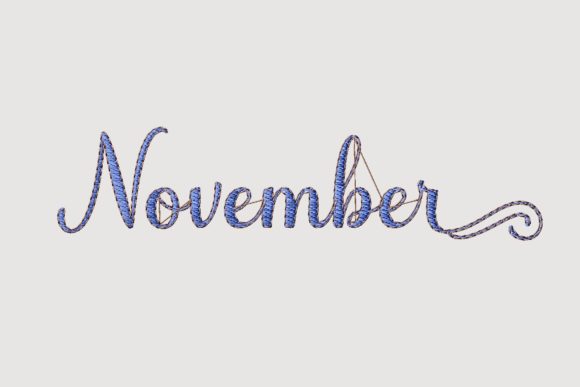 November Lettering with Border Embroidery Review