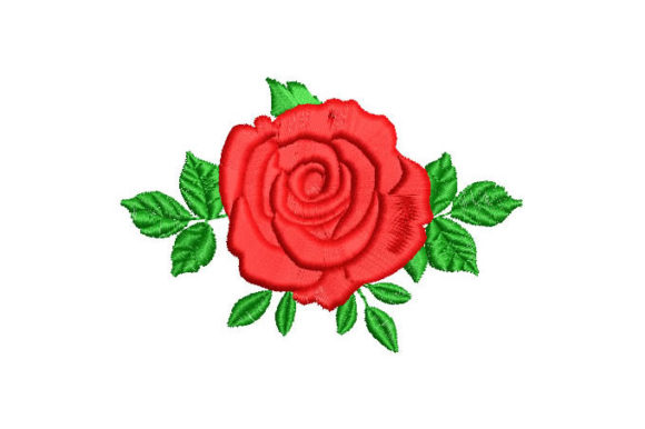 Rose with Green Leaf Embroidery Review